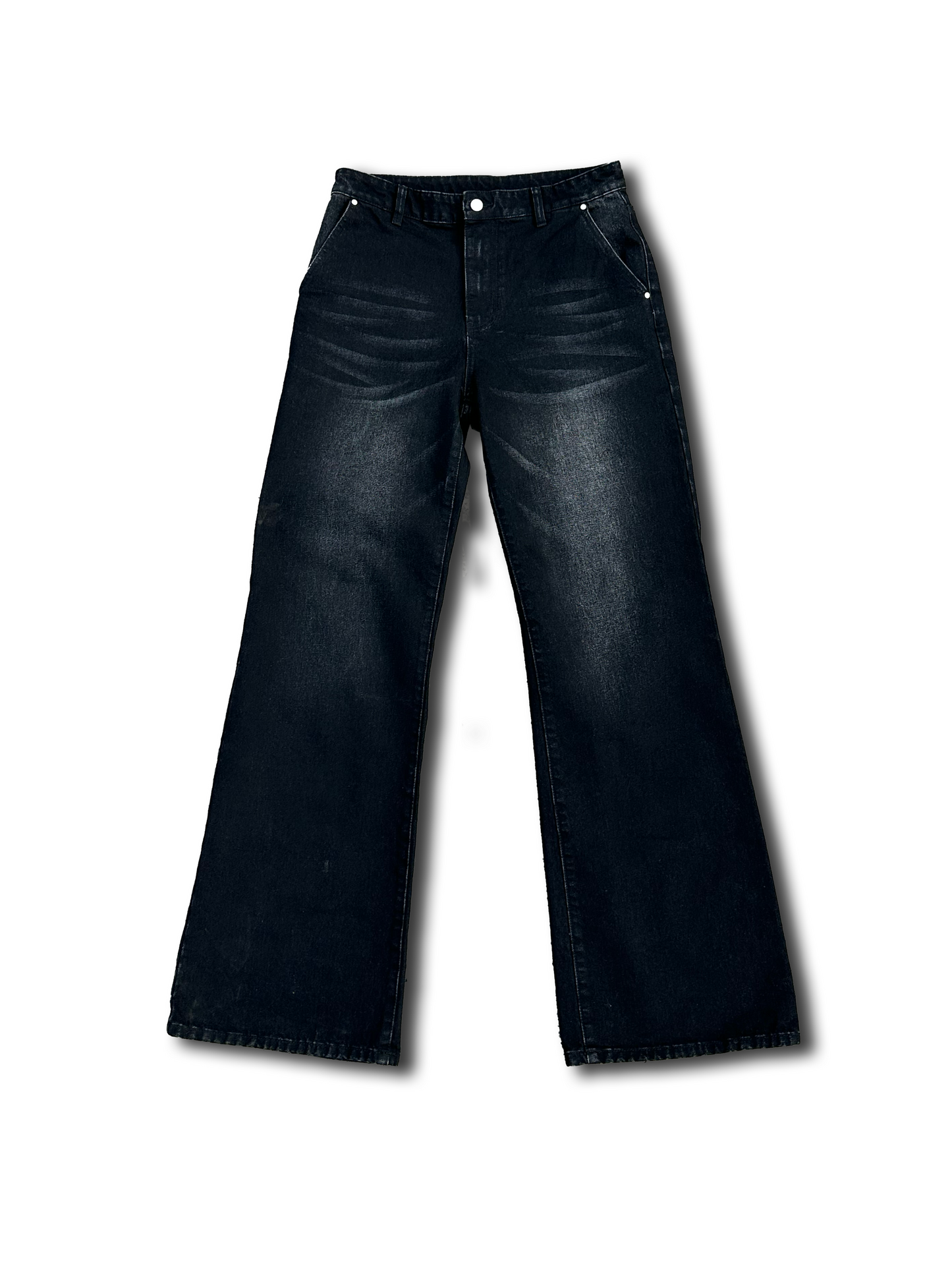 FLARED W4R DENIM PANTS (GRAPHITE)